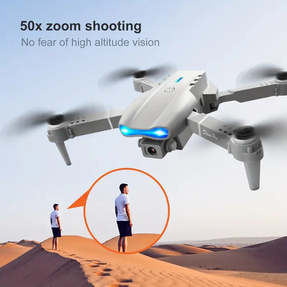 E99 Pro Drone With HD Camera WiFi FPV HD Dual Foldable RC Quadcopter